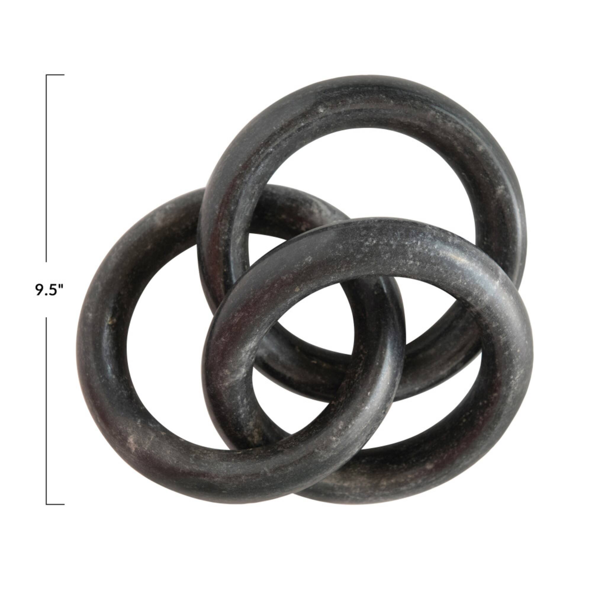 Hello Honey® 9.5" Black Marble Circle Chain Décor